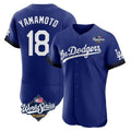 Ldoa LA.Dodgers #18 Yoshinobu Yamamoto Player Royal World Series City Connect Elite Home Stitched Jerseys