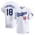 Ldoa LA.Dodgers #18 Yoshinobu Yamamoto Player White Limited Home Stitched Jerseys