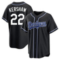 Ldoa LA.Dodgers #22 Clayton Kershaw Player Black Carbon Limited Home Stitched Jerseys