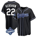 Ldoa LA.Dodgers #22 Clayton Kershaw Player Black World Series Meet Carbon Limited Home Stitched Jerseys