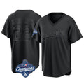 Ldoa LA.Dodgers #22 Clayton Kershaw Player Black World Series Meet Pitch Fashion T-shirt Stitched Jerseys