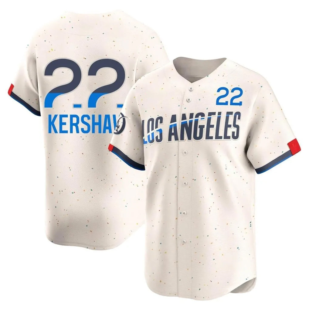 Ldoa LA.Dodgers #22 Clayton Kershaw Player Cream City Connect Limited Home Stitched Jerseys