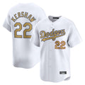 Ldoa LA.Dodgers #22 Clayton Kershaw Player Gold Collection Limited Home Stitched Jerseys