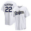 Ldoa LA.Dodgers #22 Clayton Kershaw Player Gold White 2026 Collection Stadium Game Stitched Jerseys