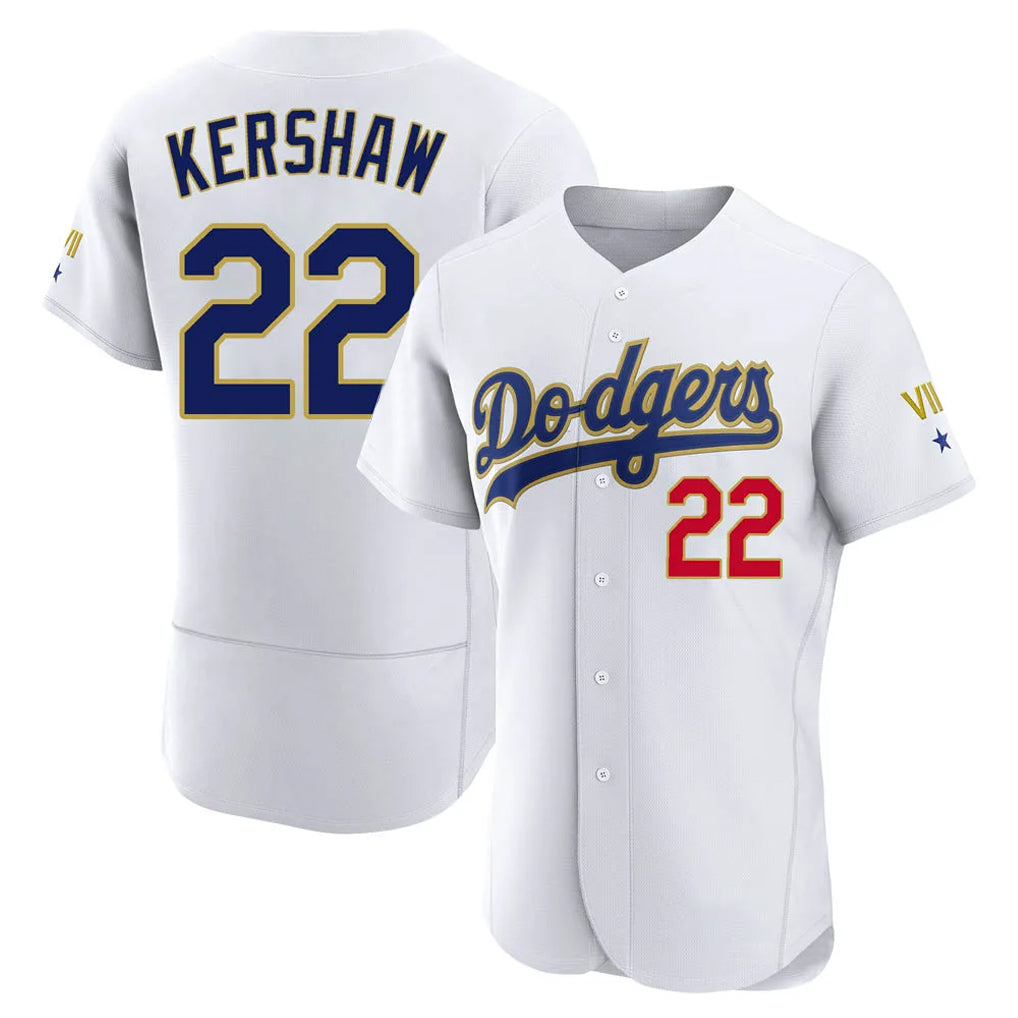Ldoa LA.Dodgers #22 Clayton Kershaw Player Gold White 2026 Collection Stadium Limited Elite Stitched Jerseys