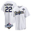 Ldoa LA.Dodgers #22 Clayton Kershaw Player Gold White World Series 2026 Collection Stadium Game Stitched Jerseys