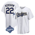 Ldoa LA.Dodgers #22 Clayton Kershaw Player Gold White World Series Meet 2026 Collection Stadium Game Stitched Jerseys