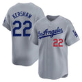 Ldoa LA.Dodgers #22 Clayton Kershaw Player Gray Limited Home Stitched Jerseys