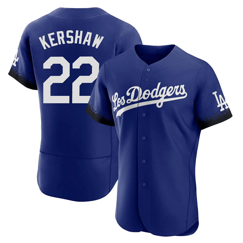 Ldoa LA.Dodgers #22 Clayton Kershaw Player Royal City Connect Elite Home Stitched Jerseys