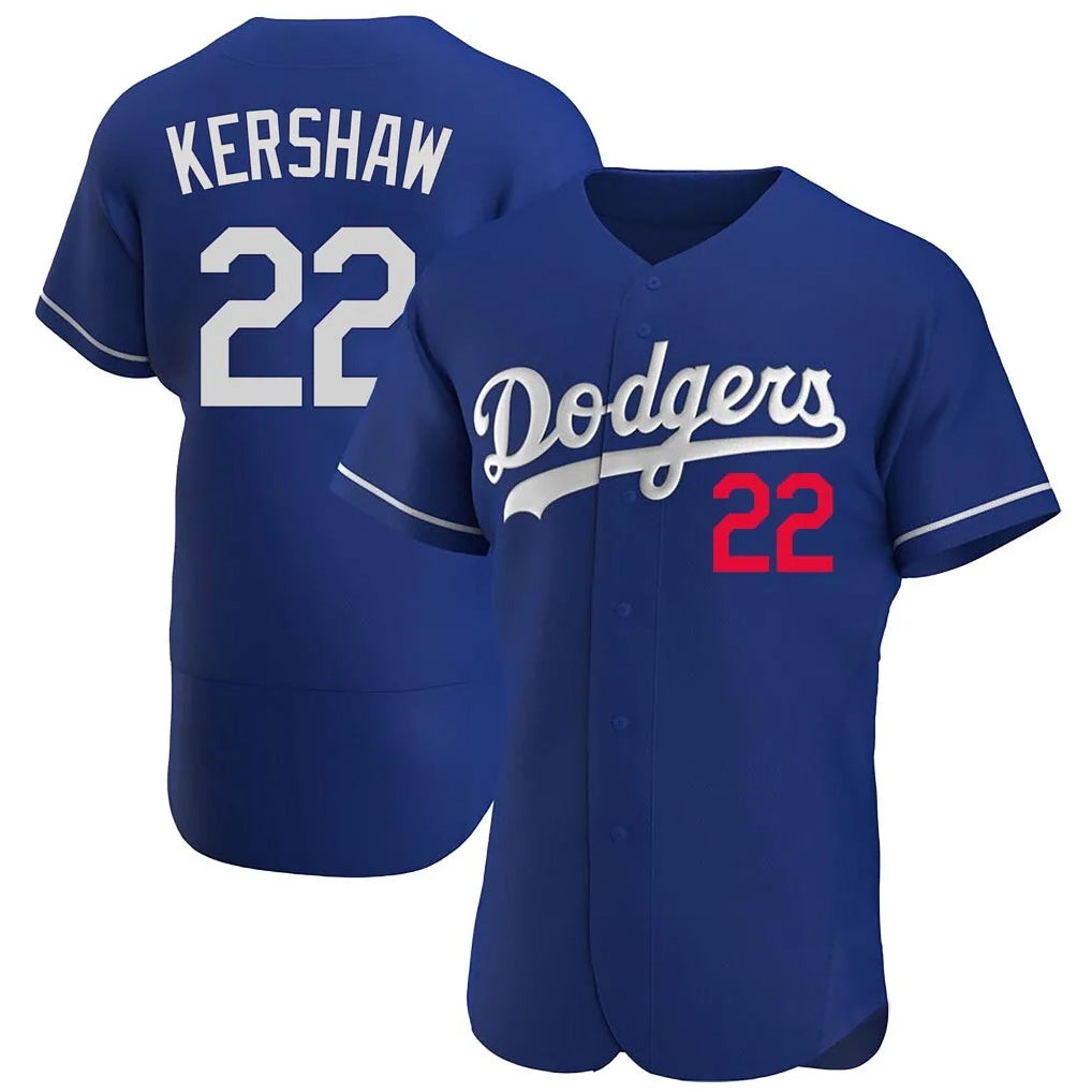 Ldoa LA.Dodgers #22 Clayton Kershaw Player Royal Limited Elite Home Stitched Jerseys