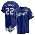 Ldoa LA.Dodgers #22 Clayton Kershaw Player Royal World Series City Connect Home Game Stitched Jerseys