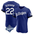 Ldoa LA.Dodgers #22 Clayton Kershaw Player Royal World Series Meet City Connect Elite Home Stitched Jerseys