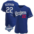 Ldoa LA.Dodgers #22 Clayton Kershaw Player Royal World Series Meet Limited Elite Home Stitched Jerseys