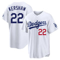 Ldoa LA.Dodgers #22 Clayton Kershaw Player White Home Game Stitched Jerseys