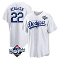Ldoa LA.Dodgers #22 Clayton Kershaw Player White World Series Game Home Stitched Jerseys