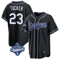 Ldoa LA.Dodgers #23 Kyle Tucker Player Black World Series Meet Carbon Limited Home Stitched Jerseys