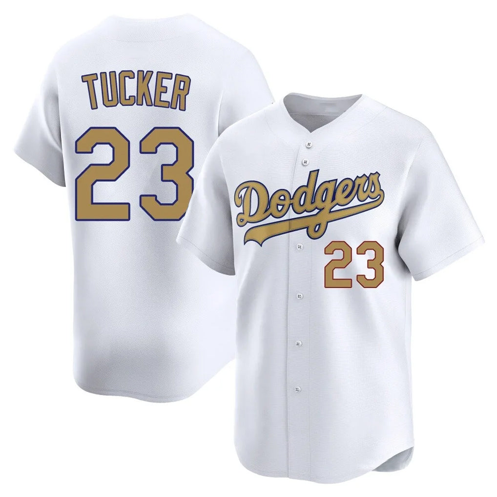 Ldoa LA.Dodgers #23 Kyle Tucker Player Gold Collection Limited Home Stitched Jerseys