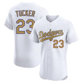 Ldoa LA.Dodgers #23 Kyle Tucker Player Gold Limited Elite Home Stitched Jerseys