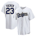 Ldoa LA.Dodgers #23 Kyle Tucker Player Gold White 2026 Collection Stadium Game Stitched Jerseys