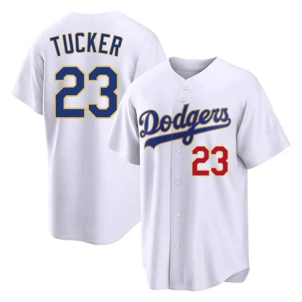 Ldoa LA.Dodgers #23 Kyle Tucker Player Gold White 2026 Collection Stadium Limited Stitched Jerseys