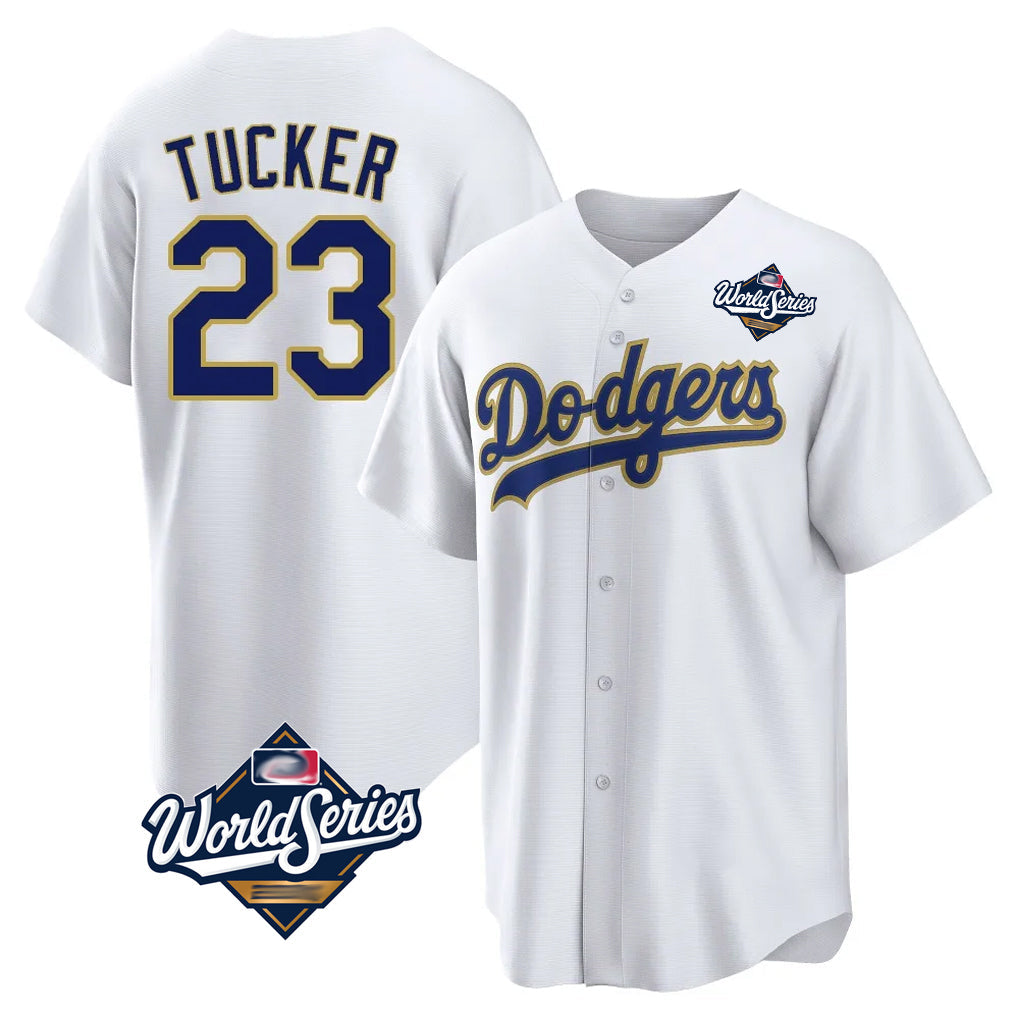 Ldoa LA.Dodgers #23 Kyle Tucker Player Gold White World Series 2026 Collection Stadium Game Stitched Jerseys