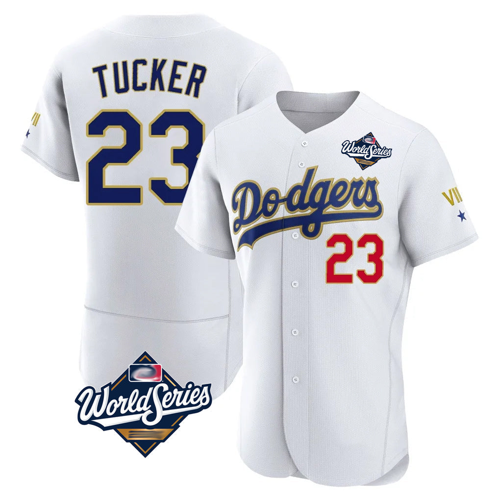 Ldoa LA.Dodgers #23 Kyle Tucker Player Gold White World Series 2026 Collection Stadium Limited Elite Stitched Jerseys