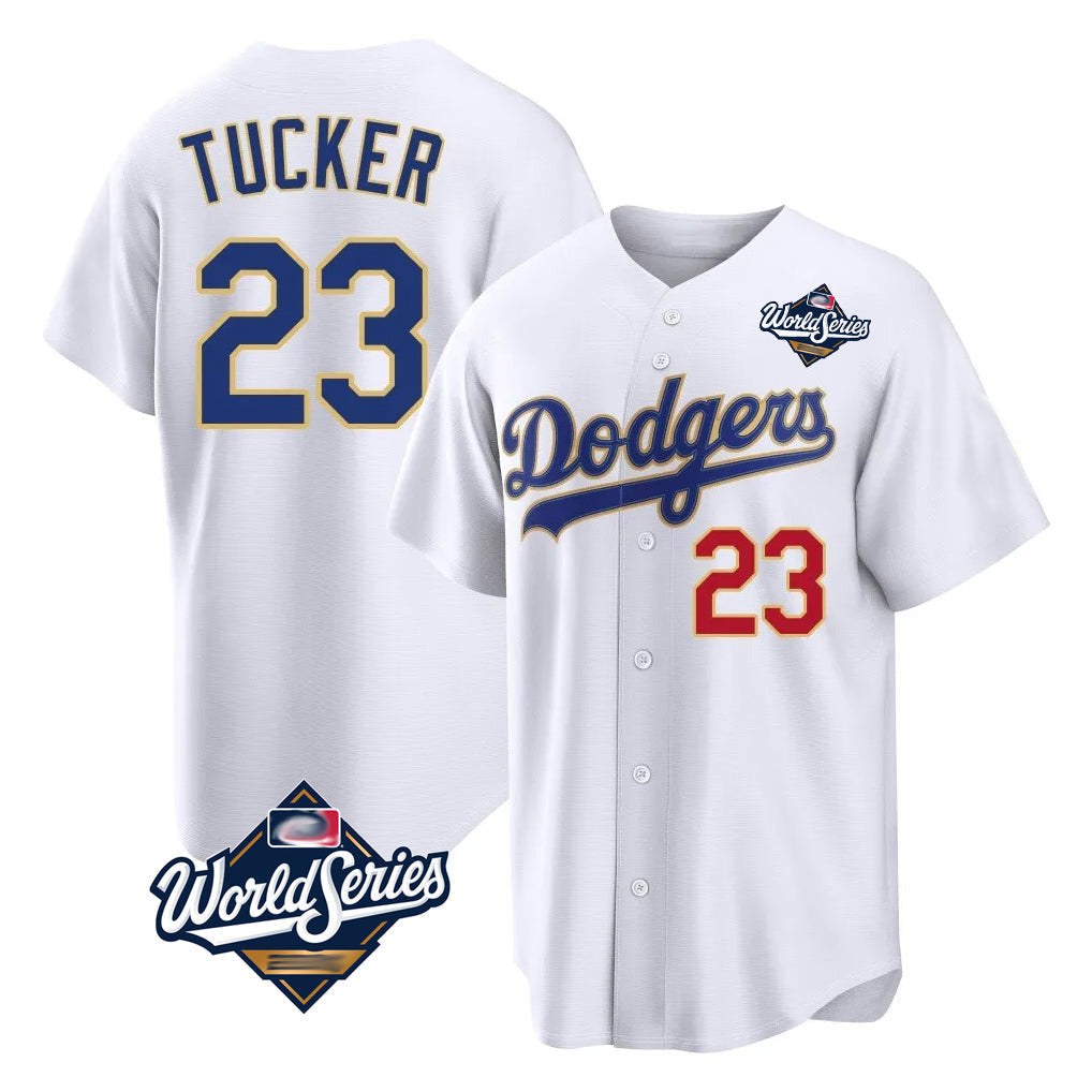 Ldoa LA.Dodgers #23 Kyle Tucker Player Gold White World Series 2026 Collection Stadium Limited Stitched Jerseys