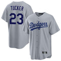 Ldoa LA.Dodgers #23 Kyle Tucker Player Gray Game Stitched Jerseys