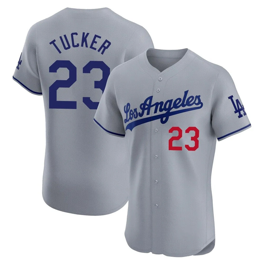 Ldoa LA.Dodgers #23 Kyle Tucker Player Gray Limited Elite Home Stitched Jerseys