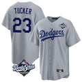 Ldoa LA.Dodgers #23 Kyle Tucker Player Gray World Series Game Stitched Jerseys
