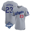 Ldoa LA.Dodgers #23 Kyle Tucker Player Gray World Series Meet Limited Elite Home Stitched Jerseys