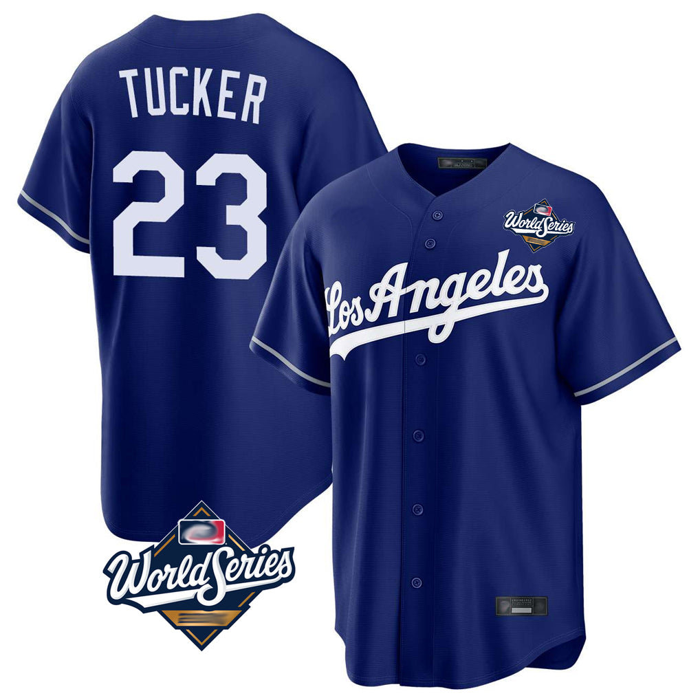 Ldoa LA.Dodgers #23 Kyle Tucker Player Royal World Series Game Stitched Jerseys