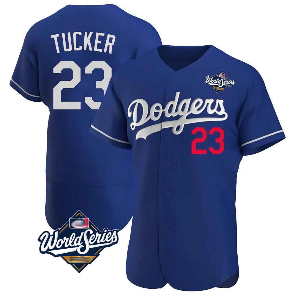 Ldoa LA.Dodgers #23 Kyle Tucker Player Royal World Series Limited Elite Home Stitched Jerseys