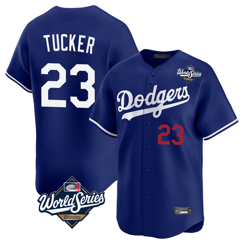 Ldoa LA.Dodgers #23 Kyle Tucker Player Royal World Series Limited Home Stitched Jerseys