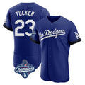 Ldoa LA.Dodgers #23 Kyle Tucker Player Royal World Series Meet City Connect Elite Home Stitched Jerseys