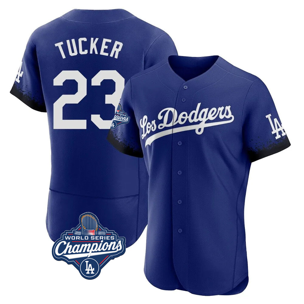 Ldoa LA.Dodgers #23 Kyle Tucker Player Royal World Series Meet City Connect Elite Home Stitched Jerseys