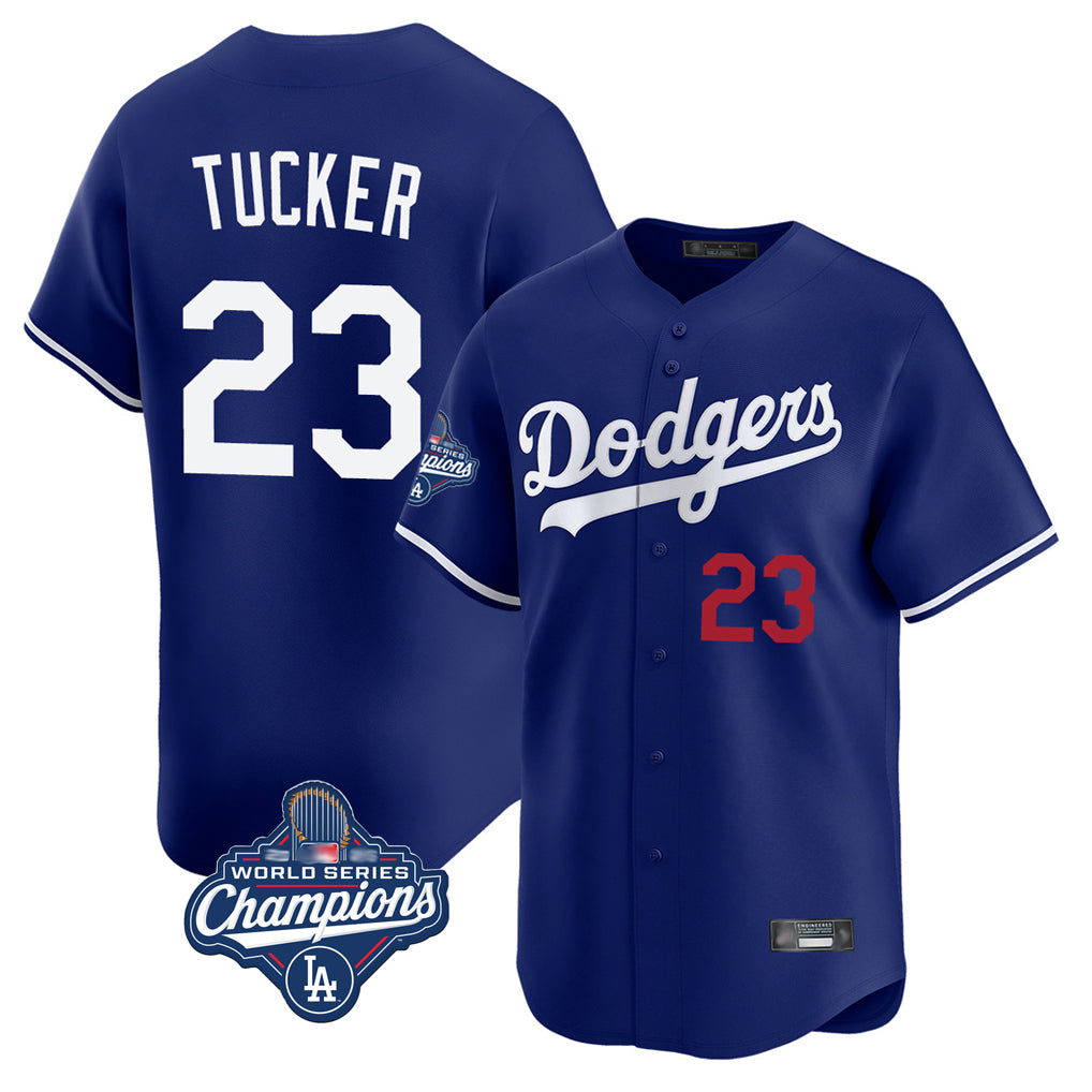 Ldoa LA.Dodgers #23 Kyle Tucker Player Royal World Series Meet Limited Home Stitched Jerseys