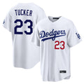 Ldoa LA.Dodgers #23 Kyle Tucker Player White Home Game Stitched Jerseys