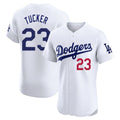 Ldoa LA.Dodgers #23 Kyle Tucker Player White Limited Elite Home Stitched Jerseys
