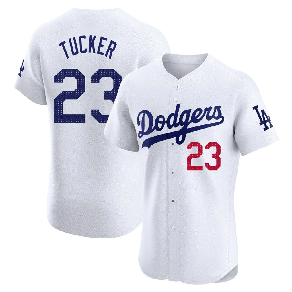 Ldoa LA.Dodgers #23 Kyle Tucker Player White Limited Elite Home Stitched Jerseys