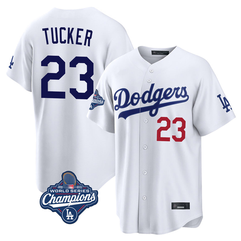 Ldoa LA.Dodgers #23 Kyle Tucker Player White World Series Meet Home Game Stitched Jerseys