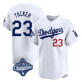 Ldoa LA.Dodgers #23 Kyle Tucker Player White World Series Meet Limited Home Stitched Jerseys