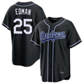 Ldoa LA.Dodgers #25 Tommy Edman Player Black Carbon Limited Home Stitched Jerseys