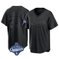 Ldoa LA.Dodgers #25 Tommy Edman Player Black World Series Meet Pitch Fashion T-shirt Stitched Jerseys