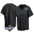 Ldoa LA.Dodgers #25 Tommy Edman Player Black World Series Pitch Fashion T-shirt Stitched Jerseys
