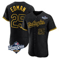 Ldoa LA.Dodgers #25 Tommy Edman Player Black World Series Snake Skin City Limited Elite Home Stitched Jerseys