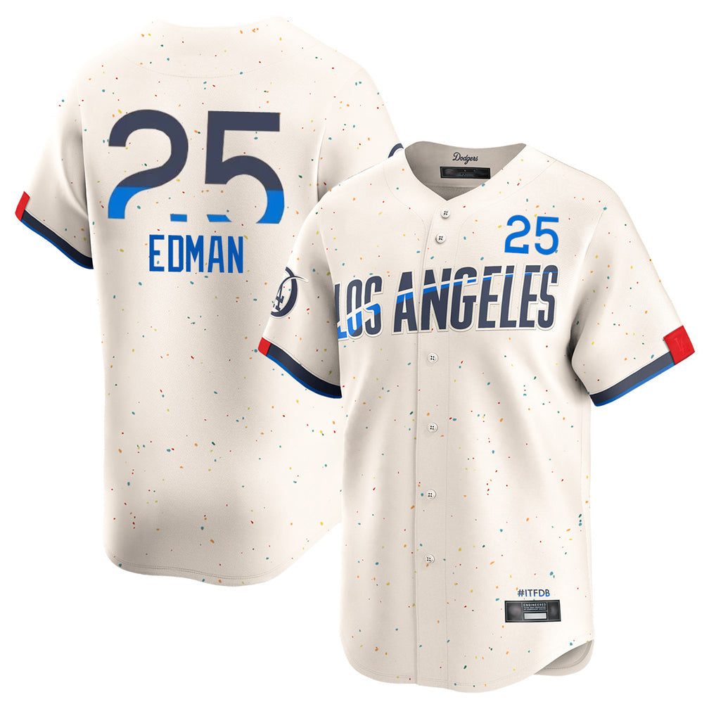 Ldoa LA.Dodgers #25 Tommy Edman Player Cream City Connect Limited Home Stitched Jerseys