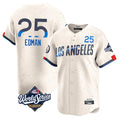 Ldoa LA.Dodgers #25 Tommy Edman Player Cream World Series City Connect Limited Home Stitched Jerseys