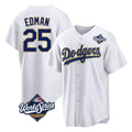 Ldoa LA.Dodgers #25 Tommy Edman Player Gold White World Series 2026 Collection Stadium Game Stitched Jerseys