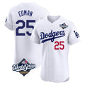 Ldoa LA.Dodgers #25 Tommy Edman Player Gold White World Series Limited Elite Home Stitched Jerseys